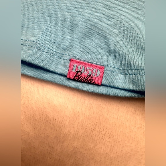 Barbie Inspiring Girls Since 1959 Girls XL- Cropped Too Tee Turquoise - Picture 8 of 8
